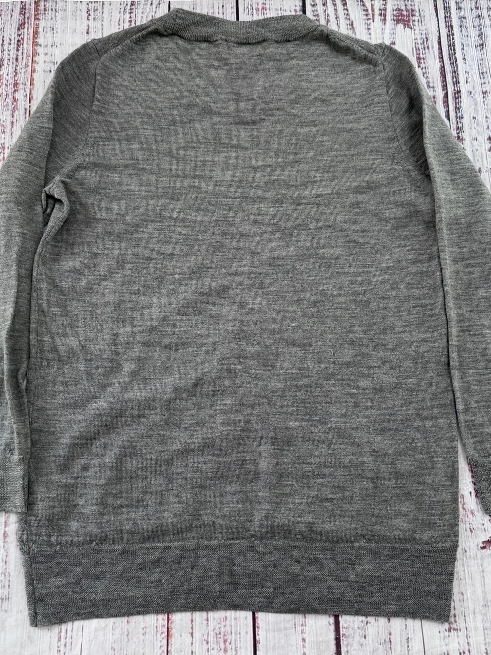 J. Crew Merino Wool Tippi Emoji Sweater Gray Small EUC